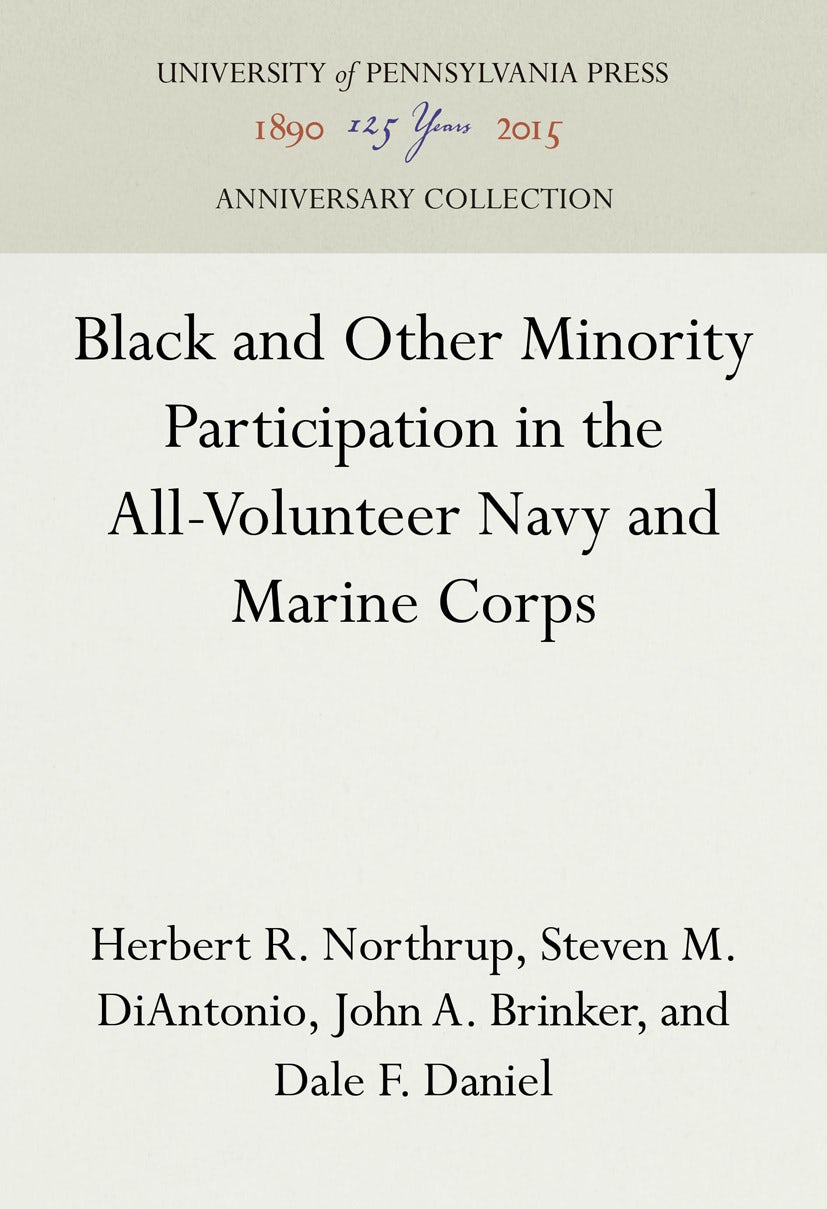 Book cover image for Black and Other Minority Participation in the All-Volunteer Navy and Marine Corps ISBN: 9781512813913
